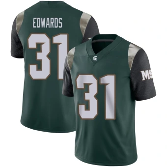 Men's Michigan State Spartans Deuce Edwards Football Jersey - Limited Green