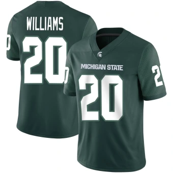 Men's Michigan State Spartans Keshawn Williams Football Jersey - Game Green