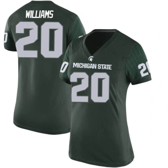 Women's Michigan State Spartans Keshawn Williams Football Jersey - Replica Green