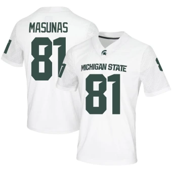 Youth Michigan State Spartans Michael Masunas Football Jersey - Game White