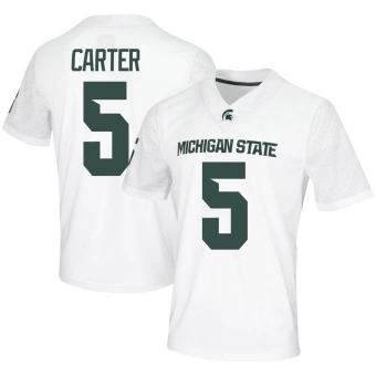 Youth Michigan State Spartans Nate Carter Football Jersey - Game White